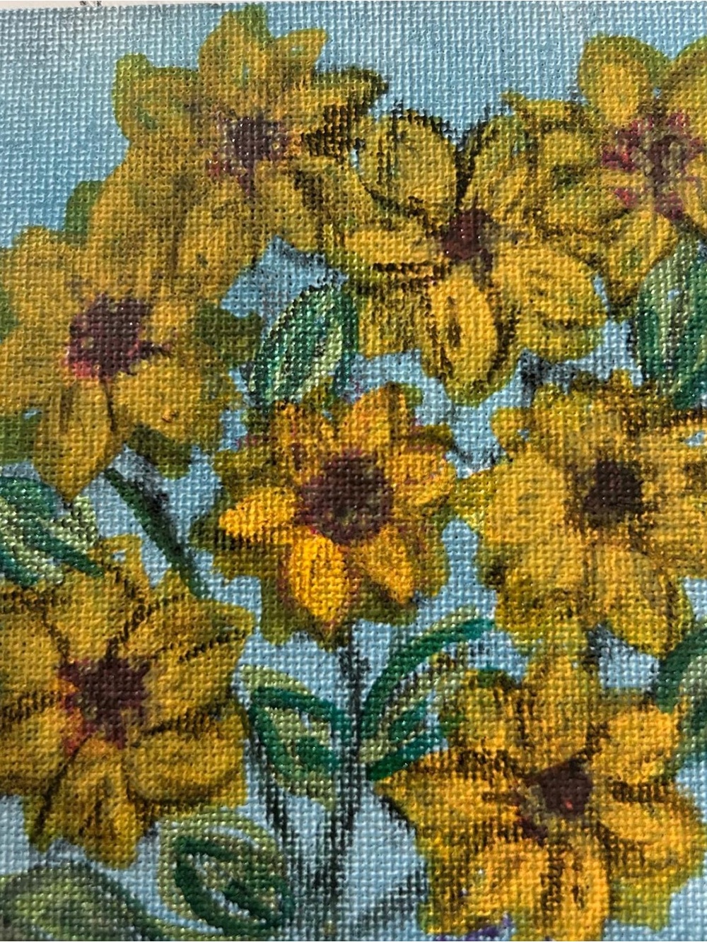 Yellow Sunflower Floral Canvas Art